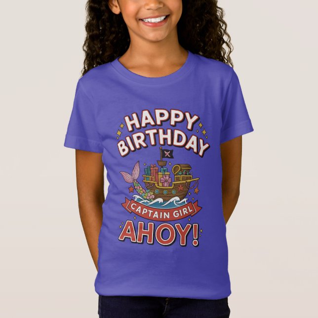 Kids Pirate Birthday Party Family T-Shirt (Vorderseite)