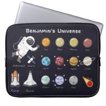 Kids Planets Astronaut Monogram buntes Universum