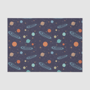 Kids Planets Solar System Galaxy Sparkling Stars Seidenpapier