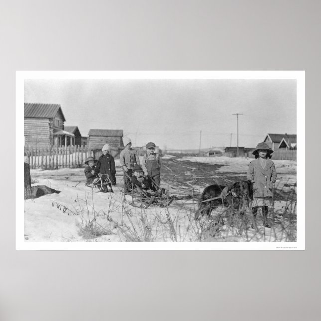 Kids Play in Nome, Alaska 1914 Poster (Vorne)