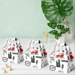 Kids Playful Transport Pattern Geschenkschachtel