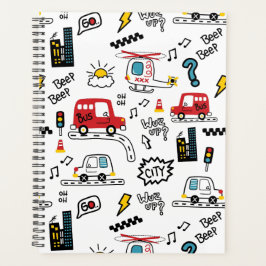 Kids Playful Transport Pattern Planer