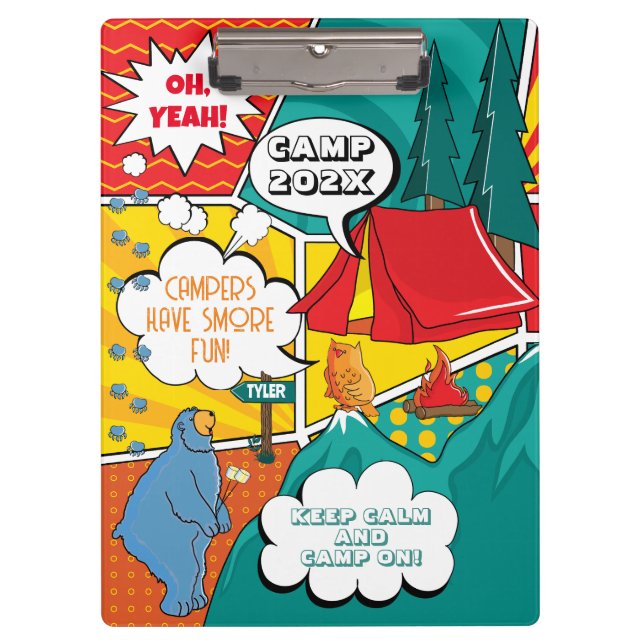 Kid's Pop Art Summer Camp Klemmbrett (Vorderseite)