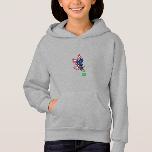 Kids' Pullover Hoodie  light  Steel TOP  FLIGHT 26 (Vorderseite)
