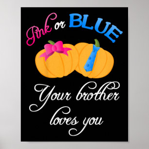 Kids Pumpkin Gender Offenlegen Sie Ihren Bruder Li Poster