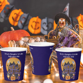Kids Pumpkin Hexen Halloween-Party Paper Cups Pappbecher