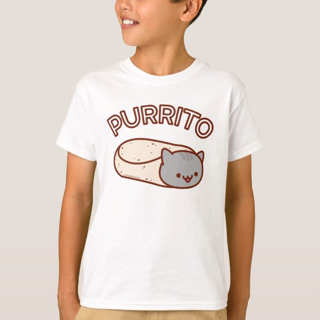 Kid's PURRITO Cat Burrito T - SHIRT (Vorderseite)