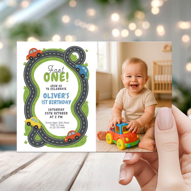 Kids Race Car Birthday Party Einladung (Von Creator hochgeladen)