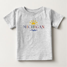 Kid's Rainbow-Text Michigan-T-Shirt Baby T-shirt