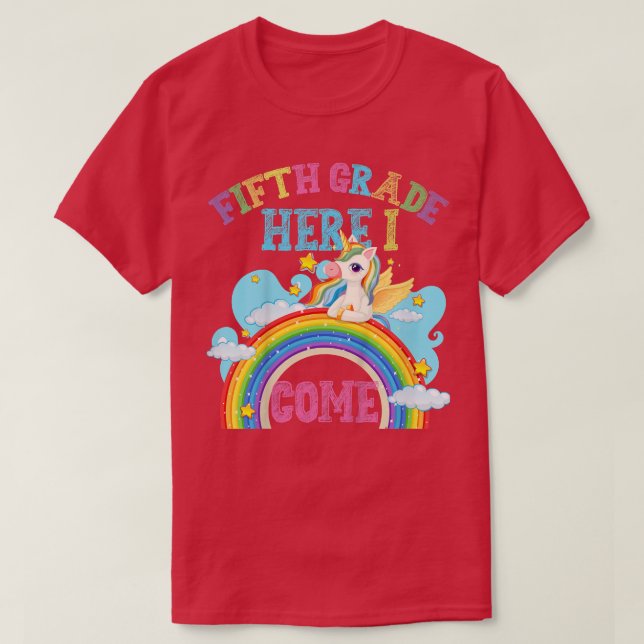 Kids Rainbow Unicorn Lover 5. T-Shirt (Design vorne)