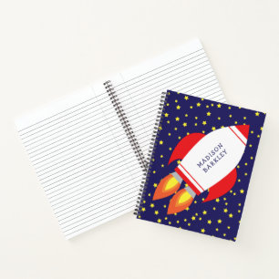 Kids-Raketenschiff Weltraum Niedlich Notizbuch