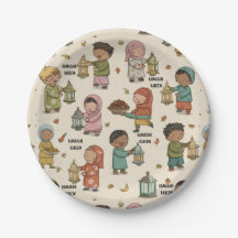 Kids Ramadan Kareem Paper Plates – Islamic Party