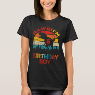 Kids Rawr Im 5 Dinosaur 5. Geburtstag Junge 5 Jahr T-Shirt