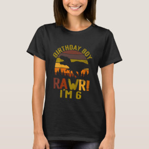 Kids Rawr Im 6 6. Geburtstag Boy Dinosaur Rex 6 Ye T-Shirt