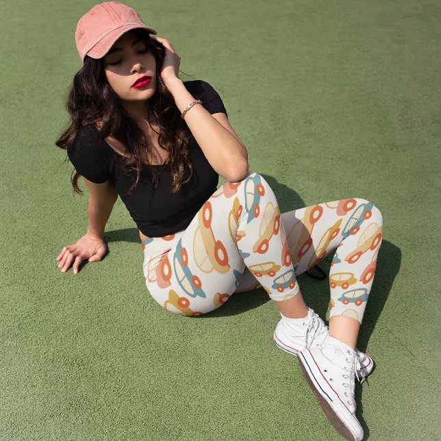 Kids Retro Cars Capri Leggings (Von Creator hochgeladen)