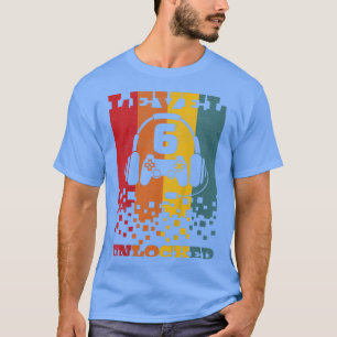 Kids Retro-Distressed 6 Jahre alte Videospiel-Game T-Shirt