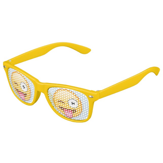 Kids Retro Party Emoji Shades Sonnenbrille (Schrägansicht)