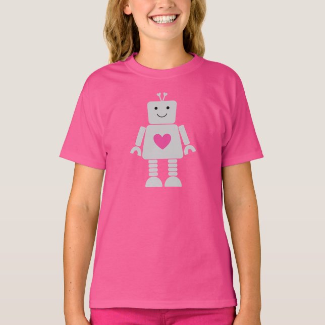 Kids Robot Valentine Shirt (Vorderseite)