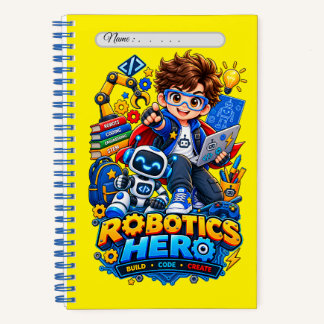 Kids Robotics Hero STEM Robot Notizbuch