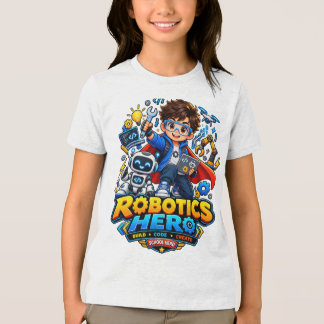Kids Robotics Hero STEM Robot T-Shirt Tri-Blend Shirt