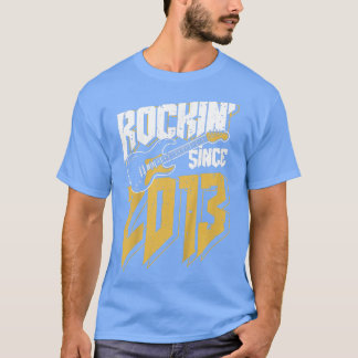 Kids Rockin' Seit 2013 Vintag Rock Music Fan 9. T-Shirt