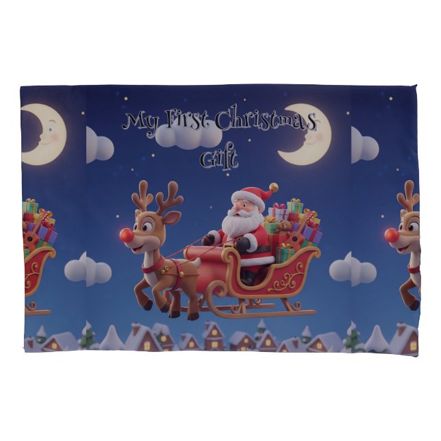 Kids' Santa Rudolph Standard Pillowcase Kissenbezug (Vorderseite)