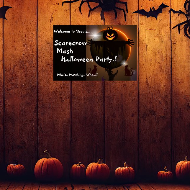 Kids Scarecrow Mash Halloween-Party Poster (Scarecrow Mash Halloween Party Wall Poster)