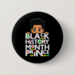 Kids Schwarzer Geschichtsmonat Prinz Melanin Sohn Button