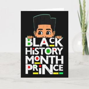 Kids Schwarzer Geschichtsmonat Prinz Melanin Sohn  Karte