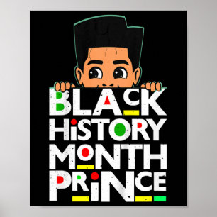Kids Schwarzer Geschichtsmonat Prinz Melanin Sohn  Poster