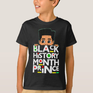 Kids Schwarzer Geschichtsmonat Prinz Melanin Sohn T-Shirt