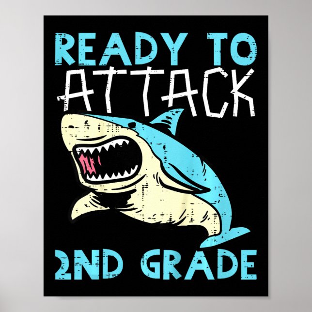 Kids Shark ist bereit, die zweite Stufe anzugreife Poster (Vorne)