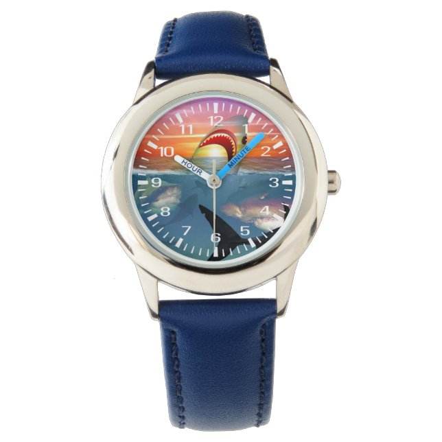 Kids Sharks Watch Armbanduhr (Vorderseite)