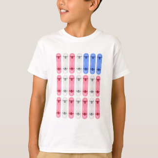 Kids Skateboard American Flag T - Shirt