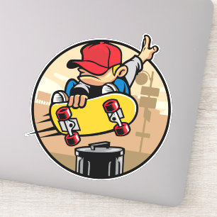 Kids Skateboarder Aufkleber