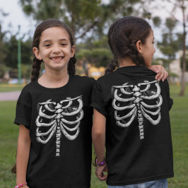 Kids Skeleton Halloween (vorne und hinten) T Shirt