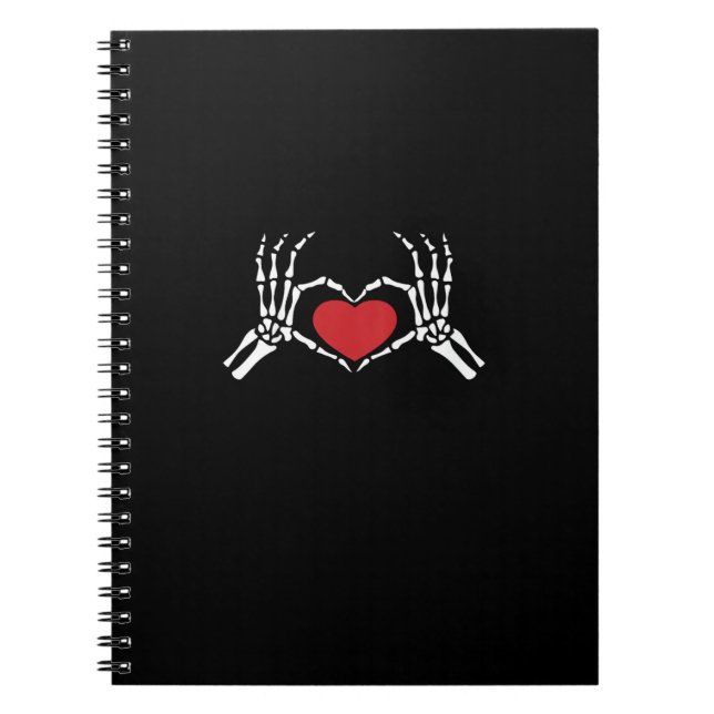 Kids Skeleton Hand Heart Valentinstag Coole Klasse Notizblock (Vorderseite)