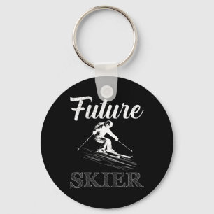 Kids Ski Kids Future Skier Funny Skier bald sein B Schlüsselanhänger