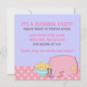 Kids Slumber Party Einladungen