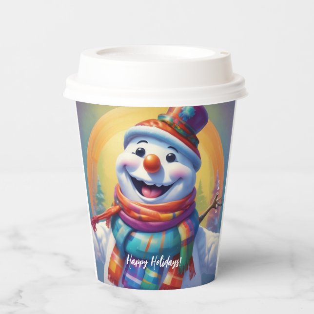 Kid's Snowman Paper Cup Pappbecher (Vorderseite)