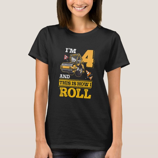 Kids So Roll ich Asphalt Roller 4 Jahre alt T-Shirt (Vorderseite)