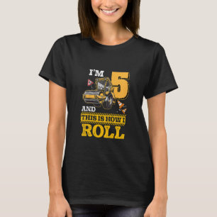 Kids so Roll ich Asphalt Roller 5 Jahre alt T-Shirt