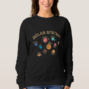Kids Solar System Planets Wissen Weltraum Sweatshirt