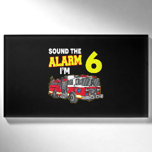 Kids Sound Alarm Im 6 Kids Fire Truck Feuerwehrman Namenschild