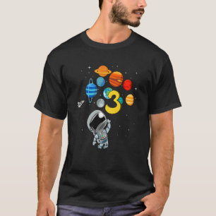 Kids Space Galaxy Astronaut Universe Planet Birthd T-Shirt