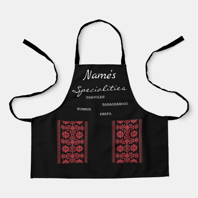 Kids Specialty Red Tatreez Schürze (Vorderseite)