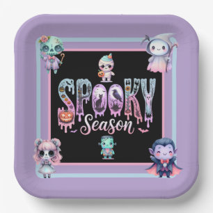 Kids Spooky Season Halloween Papierplatte Pappteller