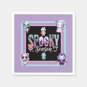 Kids Spooky Season Halloween Papierplatte Serviette