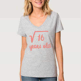 Kids Square Wurzel von 16 Mathe Liebhaber 4 Jahre  T-Shirt