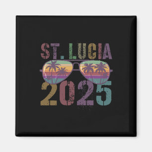 Kids St Lucia 2025 Reise Kreuzfahrt Urlaub passend Magnet